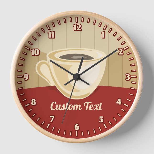 Horloge ronde de la coupe du café (Recto)