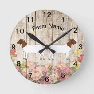 Horloge ronde de la ferme de chèvres nautiques pe