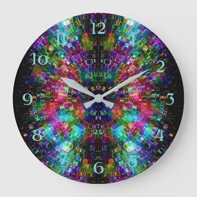 Horloge ronde de la paroi de verre brisé (Recto)