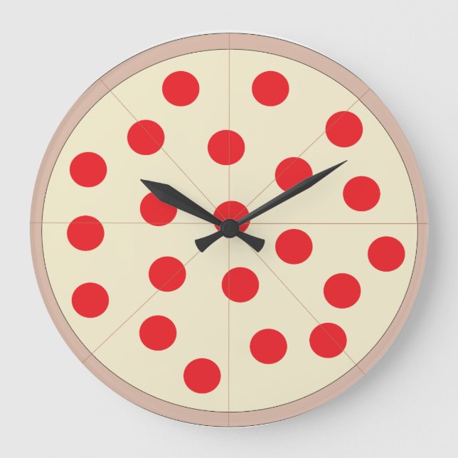 Horloge ronde de la pizza (grande) (Recto)