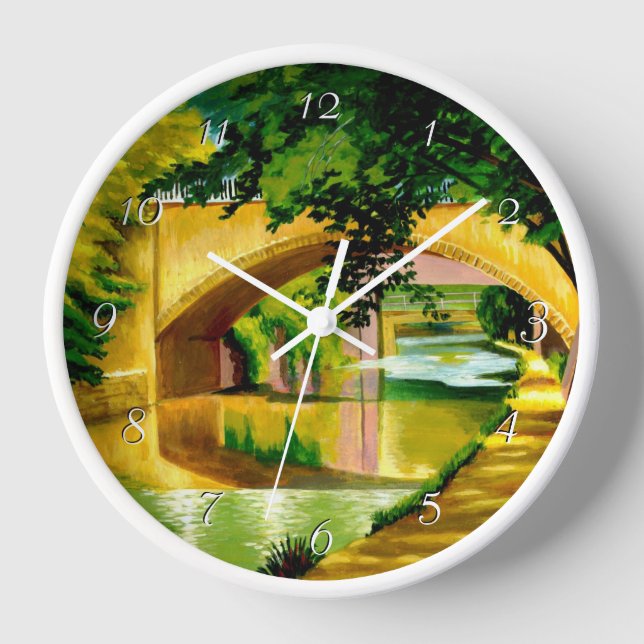 Horloge ronde de la promenade de la rivière urbain (Recto)