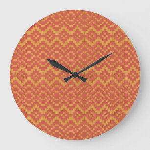 Horloge ronde de la tribu égyptienne rouge et jaun