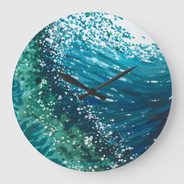 Horloge ronde de la vague côtière par Margaret Juu (Recto)