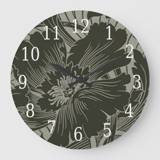 Horloge ronde de l'art de la ligne noire (Recto)