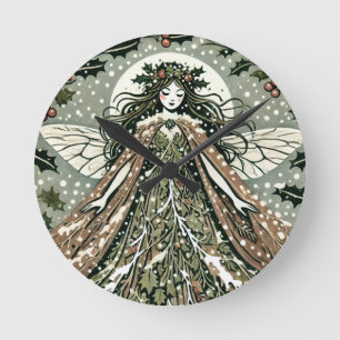 Horloge Ronde Déesse de Yule Solstice d'hiver                   