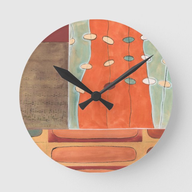 Horloge Ronde Défilé abstrait des oeufs par Bruyère J Vess (Recto)