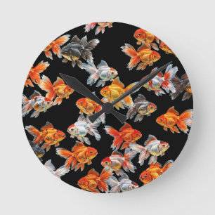 Horloge Ronde Défilé de poisson rouge
