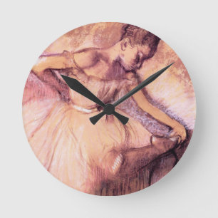 Horloge Ronde Dégazez l'horloge rose de ballerine