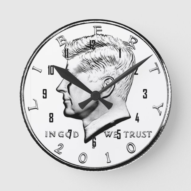 HORLOGE RONDE DEMI-DOLLAR DE JFK (Recto)