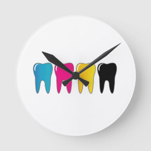 Horloge Ronde Dent de CMYK
