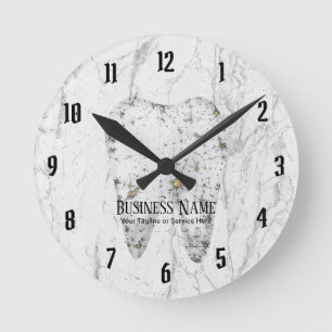 Horloge Ronde Dent de marbre moderne de soins dentaires de
