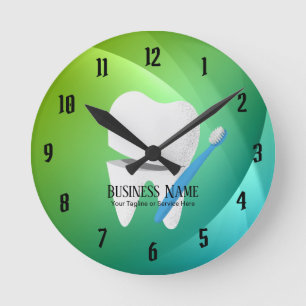 Horloge Ronde Dentist Office Dental Care Tooth & Toothbrush