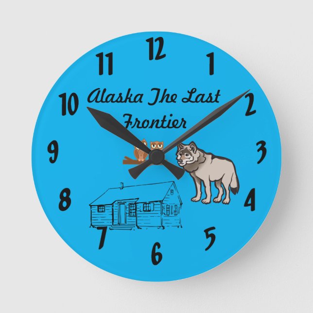 Horloge Ronde Dernière frontière de l'Alaska (Recto)