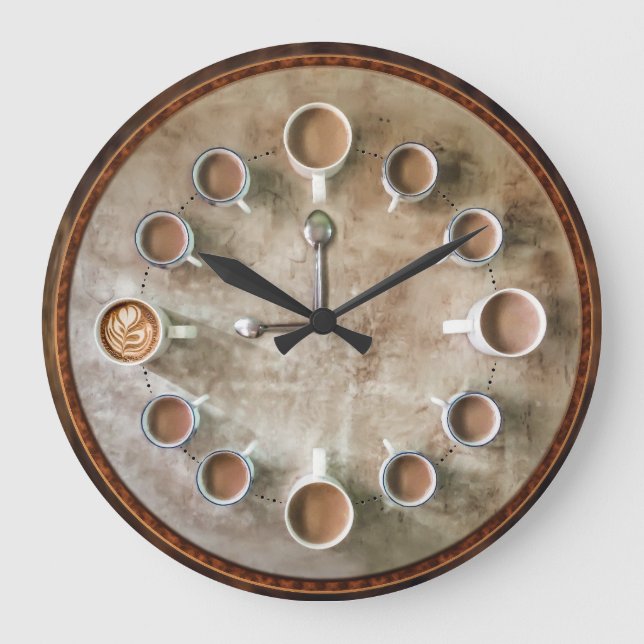 Horloge ronde des amateurs de café (Recto)