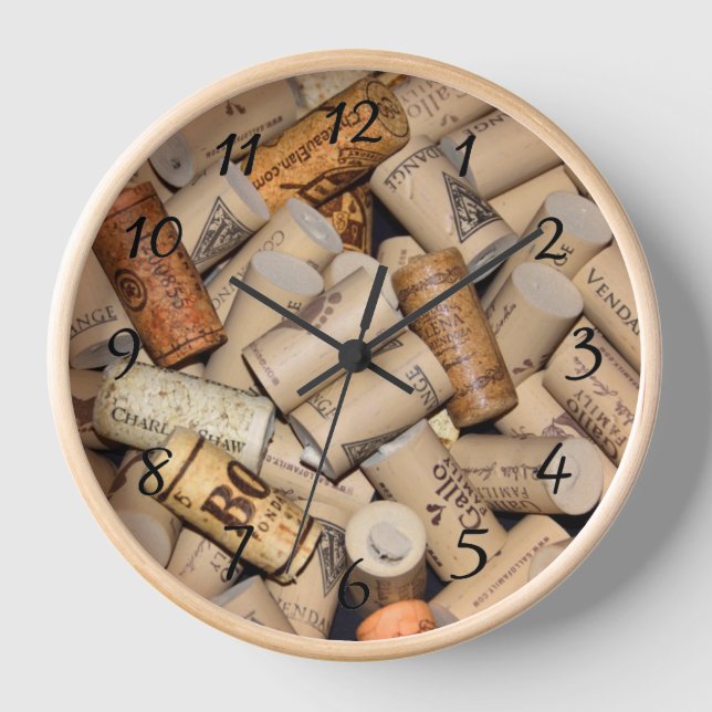 Horloge ronde des bouchons de vin (Recto)