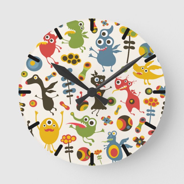 Horloge Ronde Des monstres heureux (Recto)