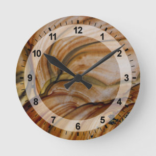 Horloge Ronde Deschutes Jasper de couleur Brown