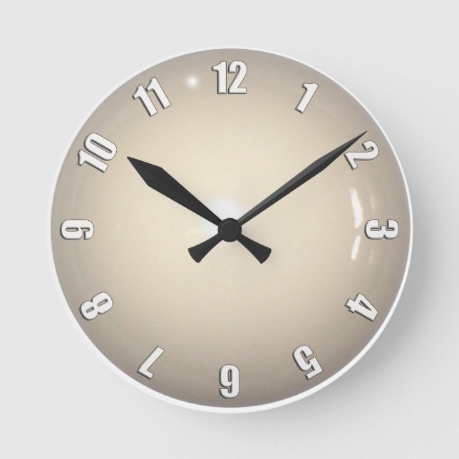 Horloge Ronde Design de l'horloge de la balle blanche (Recto)