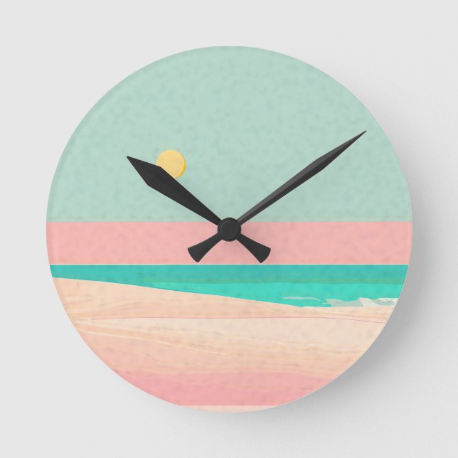 Horloge Ronde Design de plage (Recto)