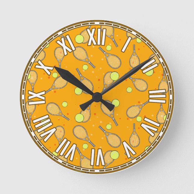 Horloge Ronde Design de tennis (Recto)