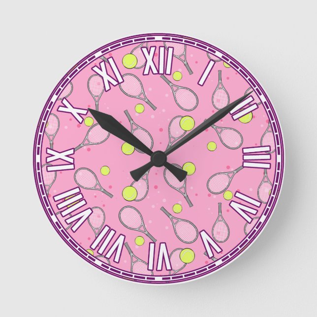 Horloge Ronde Design de tennis (Recto)