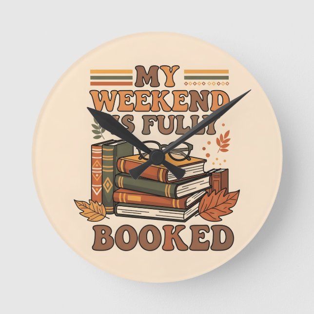 Horloge Ronde Design de week-end complet (Recto)