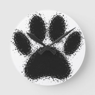 Horloge Ronde Dessin à mâchoire de chien
