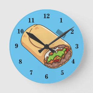 Horloge Ronde dessin animé de Burrito