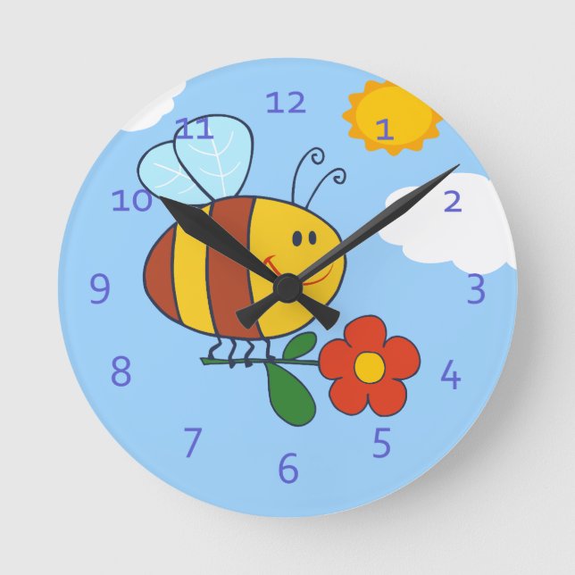 Horloge Ronde Dessin de Bumble Bee (Recto)