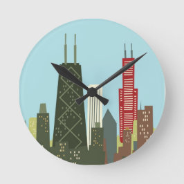 Horloge Ronde Dessin de Chicago