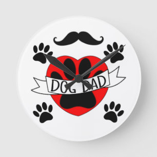 Horloge Ronde Dessin De Chien Papa Paw Et Red Heart