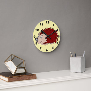 Horloge Ronde Dessin de hérisson