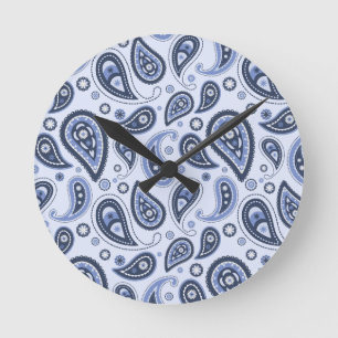 Horloge Ronde Dessin imprimé paisley floral complexe