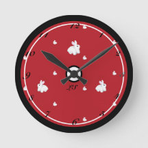 Dessin numérique Lapins mignons couleur rouge LS