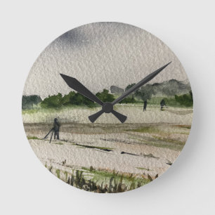Horloge Ronde Détection Métal Dans Les Champs