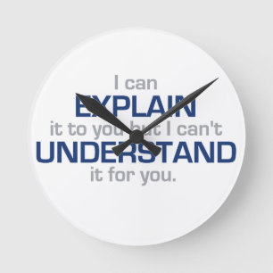 Horloge Ronde Devise de l'ingénieur - Science Type Stuff