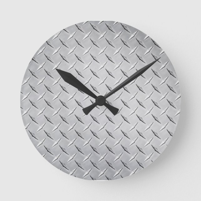 Horloge Ronde Diamond metal plate (Recto)