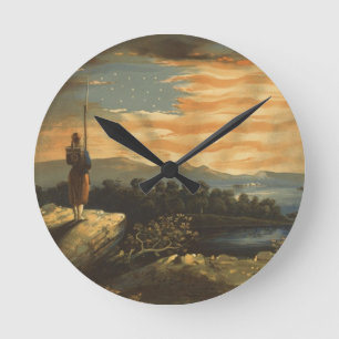 HORLOGE RONDE DIEU BÉNISSE L'AMÉRIQUE