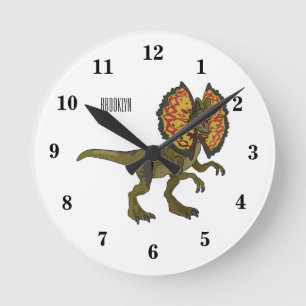 Horloge Ronde Dilophosaurus dessin animé