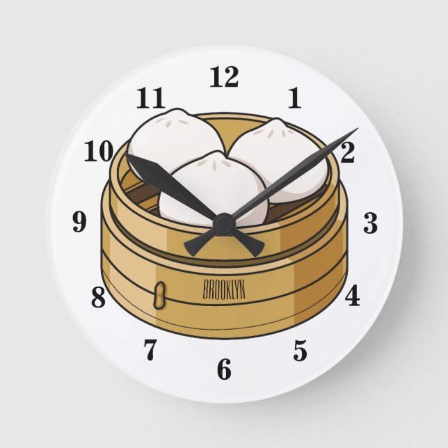 Horloge Ronde Dim sum dessin animé (Recto)