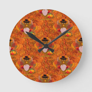 Horloge Ronde dinde d'action de grâces