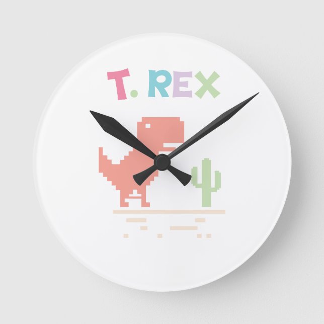 Horloge Ronde Dinosaur (Recto)