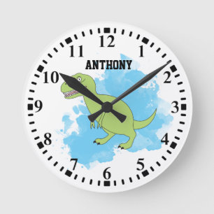 Horloge Ronde Dinosaure personnel