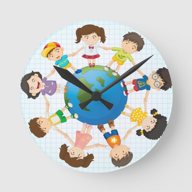 Horloge Ronde Diversité mondiale (Recto)