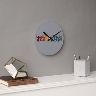 Horloge Ronde Dix Seigneurs Un Stencil Découpé À L'Écart 4