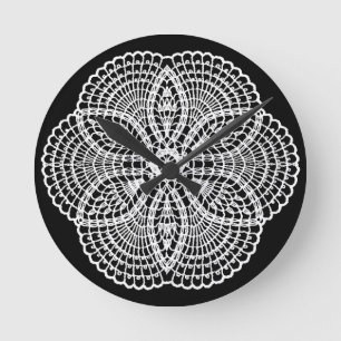 Horloge Ronde Doily Art