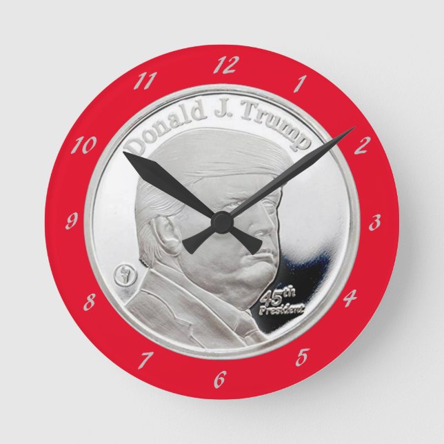 HORLOGE RONDE DONALD TRUMP (Recto)