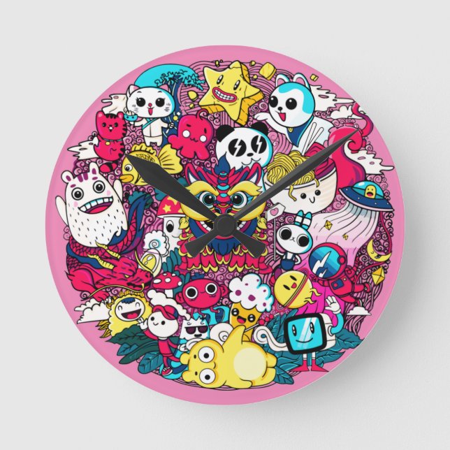 Horloge Ronde Doodart japonais (Recto)