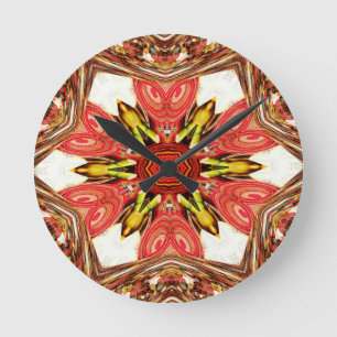 Horloge Ronde Doodle Floral Art Imprimer