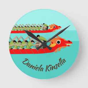 Horloge Ronde Dragon Boat Racing